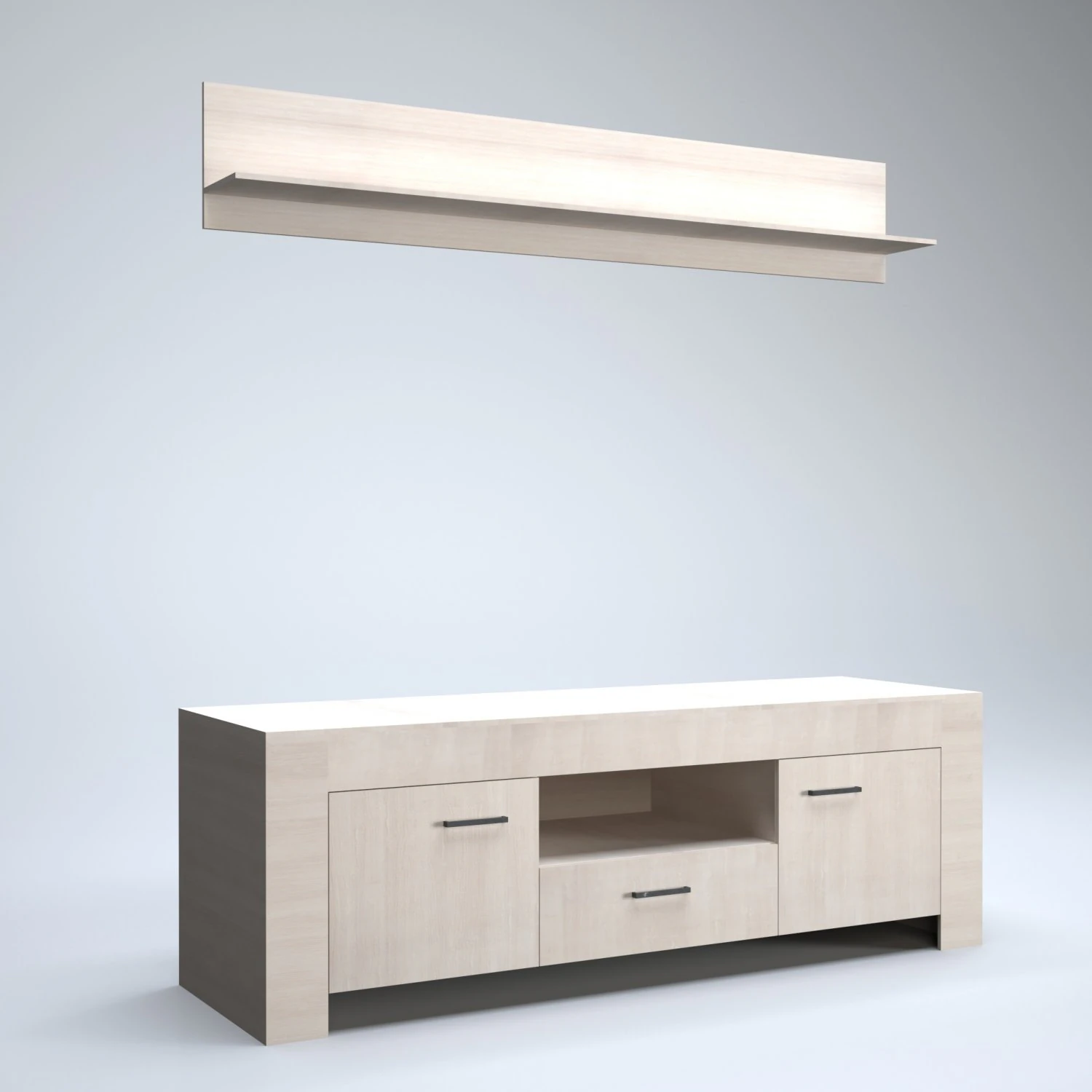cabinet for tv 3D Model .c4d .max .obj .3ds .fbx .stl .blend 