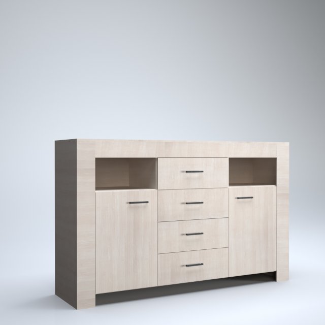 cabinet for tv 3D Model .c4d .max .obj .3ds .fbx .stl .blend 