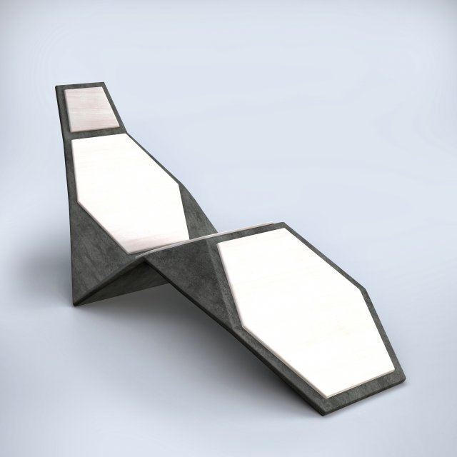 modern sunbed 3D 模型 .c4d .max .obj .3ds .fbx .stl .blend 