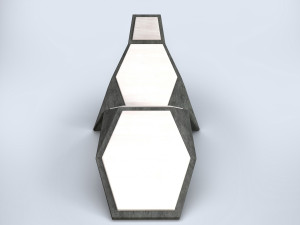 modern sunbed 3D 模型
