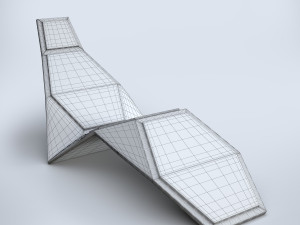 modern sunbed 3D 模型