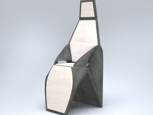 modern tall chair 3D 모델