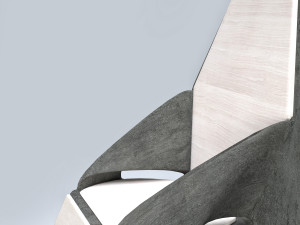 modern tall chair 3D 모델