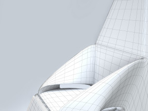modern tall chair 3D 모델