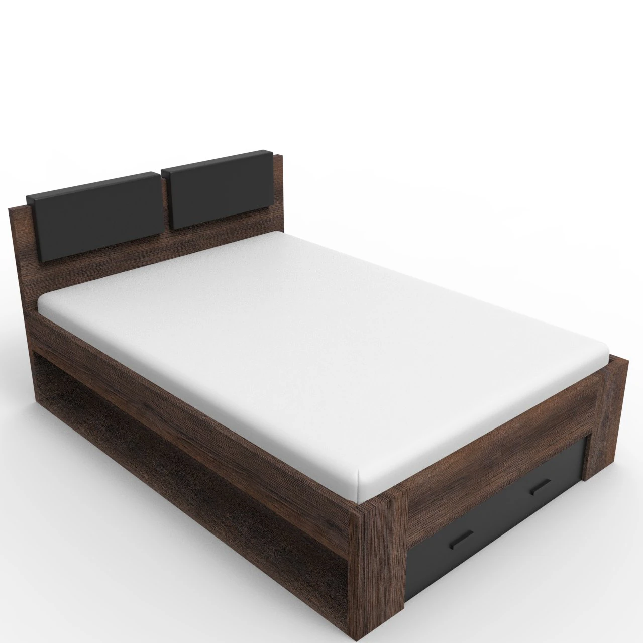 double bed 3D Model .c4d .max .obj .3ds .fbx .stl .blend