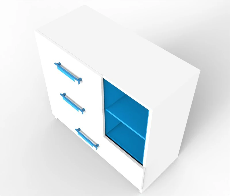 modern drawer 3D Model .c4d .max .obj .3ds .fbx .stl .blend