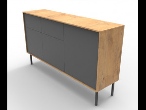 modern long drawer 3D Модель