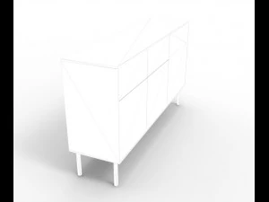 gaveta longa moderna Modelo 3D