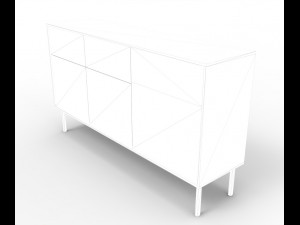 modern long drawer 3D Модель