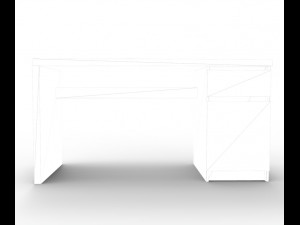 mini cabinet desk 3D 모델