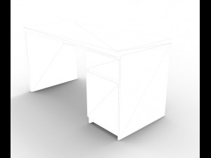 mini cabinet desk 3D 모델