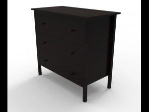 클래식한 침대 옆 3D 모델