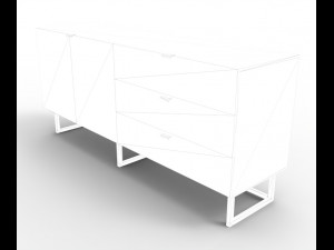 modern drawer Modèle 3D