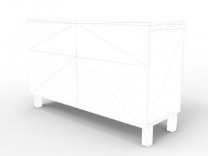 modern chest of drawer 3D 모델