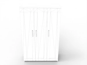 modern cabinet with mirror 3D Model