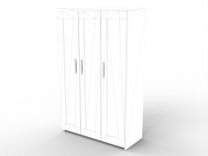 modern cabinet with mirror Model 3D