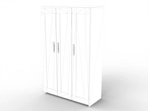 modern cabinet with mirror 3D Model