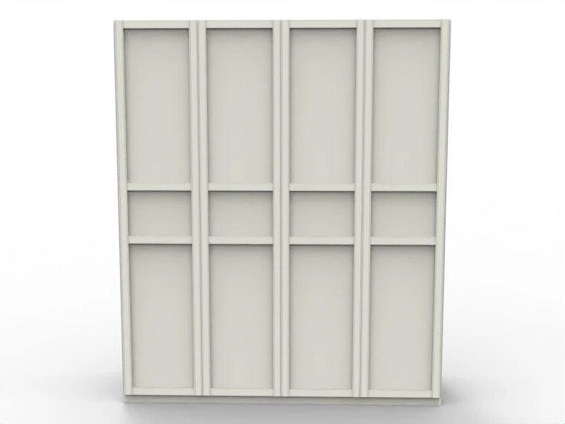 4-door cabinet 3D Model .c4d .max .obj .3ds .fbx .stl .blend 