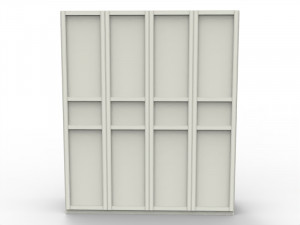 4-door cabinet 3D Model