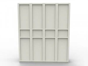 4도어 캐비닛 3D 모델