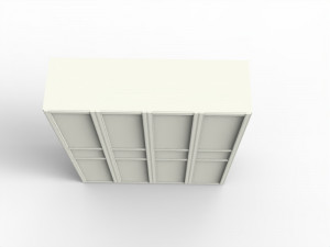 4-door cabinet 3D Model