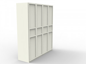 4-door cabinet 3D Model