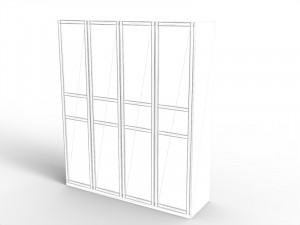 4-door cabinet 3D Model