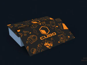 Corona'da sinema 4d render'da modellenen maket kart 3D Model