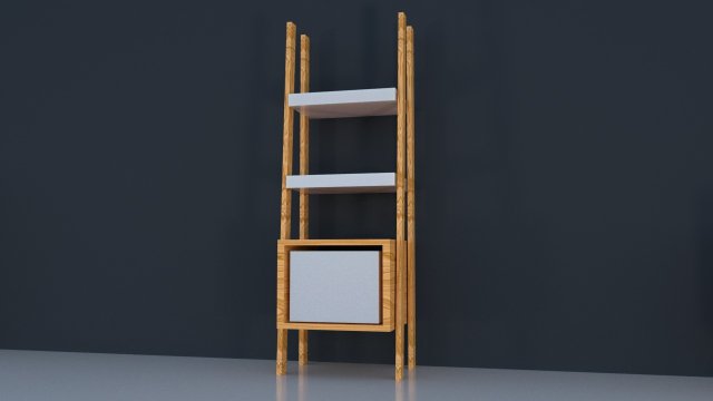 scandinavian style library Model 3D .c4d .max .obj .3ds .fbx .stl .blend 
