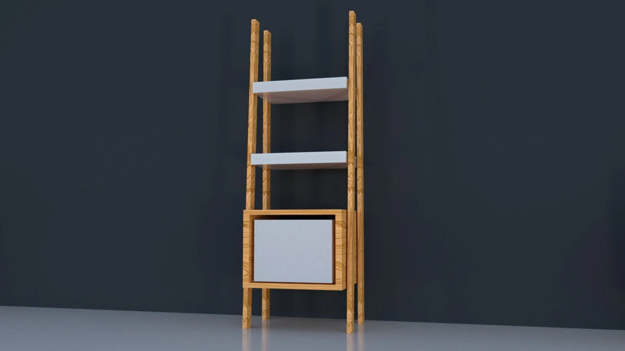scandinavian style library 3D Model .c4d .max .obj .3ds .fbx .stl .blend