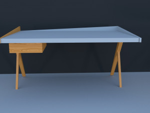 scandinavian style desk 3D Model