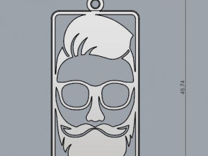 hipster 3D-printmodel