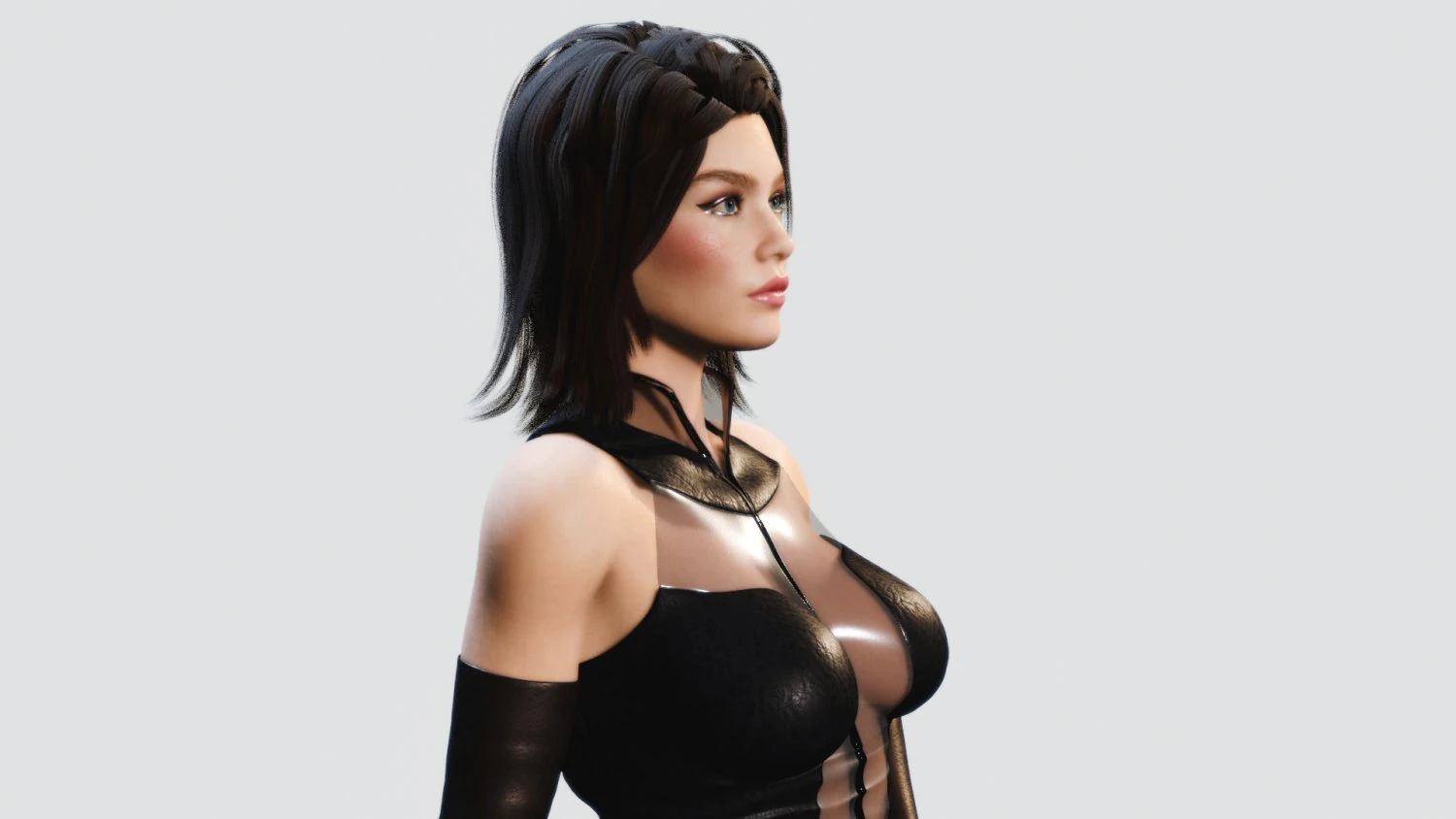 rigged stylish woman in leather outfit pbr 3D Model .c4d .max .obj .3ds .fbx .stl .blend 