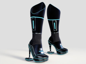 female boots sci-fi high tech 3Dモデル