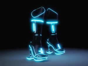 female boots sci-fi high tech 3D Model