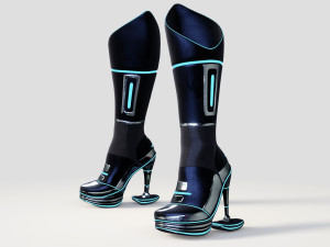 female boots sci-fi high tech 3Dモデル
