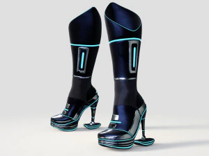 female boots sci-fi high tech 3D Model