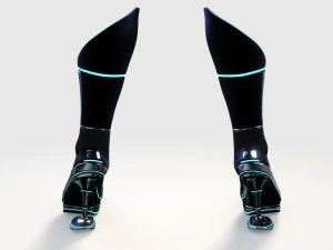 female boots sci-fi high tech 3D Model