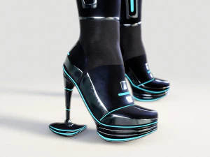 female boots sci-fi high tech 3D Model