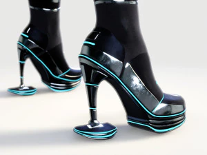 female boots sci-fi high tech 3D Model