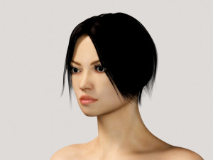 asian oriental female fully rigged 3D मॉडल