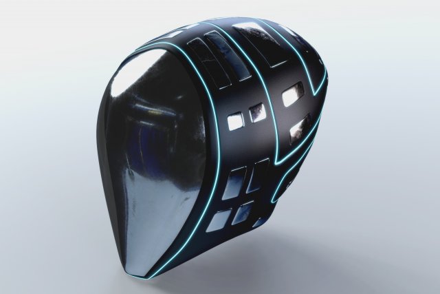 helmet futuristic sci-fi pbr Modèle 3D .c4d .max .obj .3ds .fbx .stl .blend 