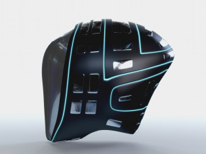 helmet futuristic sci-fi pbr Modèle 3D