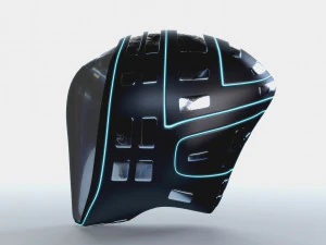 helmet futuristic sci-fi pbr 3D Model