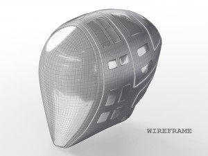 helmet futuristic sci-fi pbr Modèle 3D