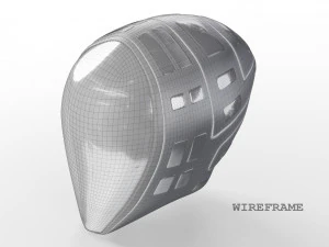 helmet futuristic sci-fi pbr 3D Model