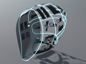 helmet futuristic sci-fi pbr Modèle 3D