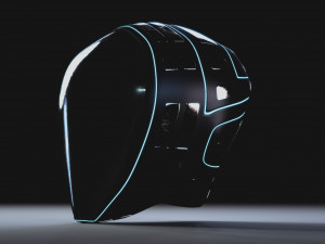 helmet futuristic sci-fi pbr Modèle 3D