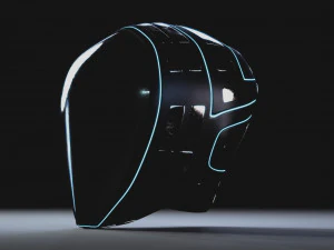 helmet futuristic sci-fi pbr 3D Model