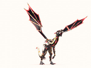 dragon robot pbr fully rigged 3D Model